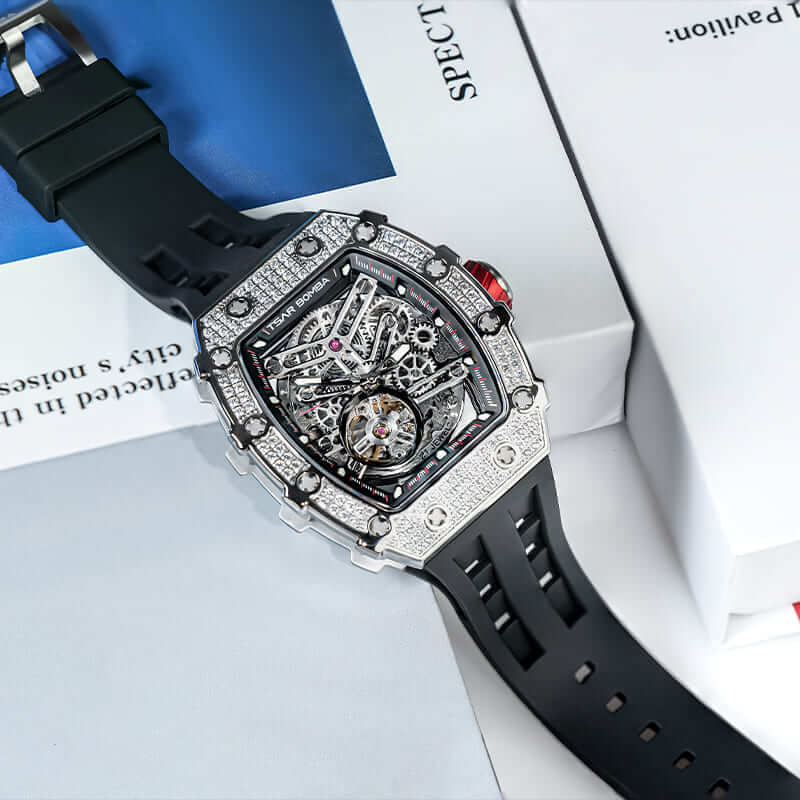 Elemental-Cubic Zirconia Automatic Watch TB8208D(US) - Image 7
