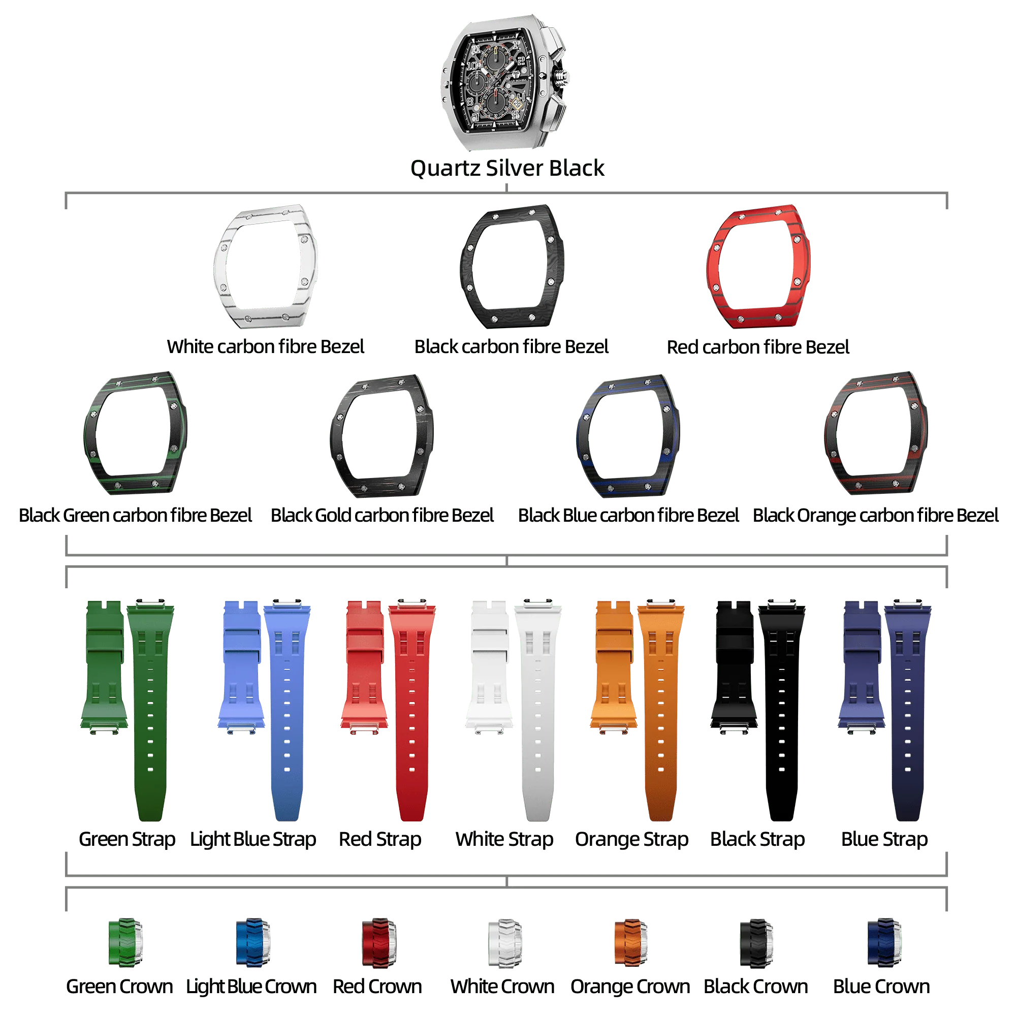 Atomic-Interchangeable Calendar Watch Combo (7-in-1) - Image 10