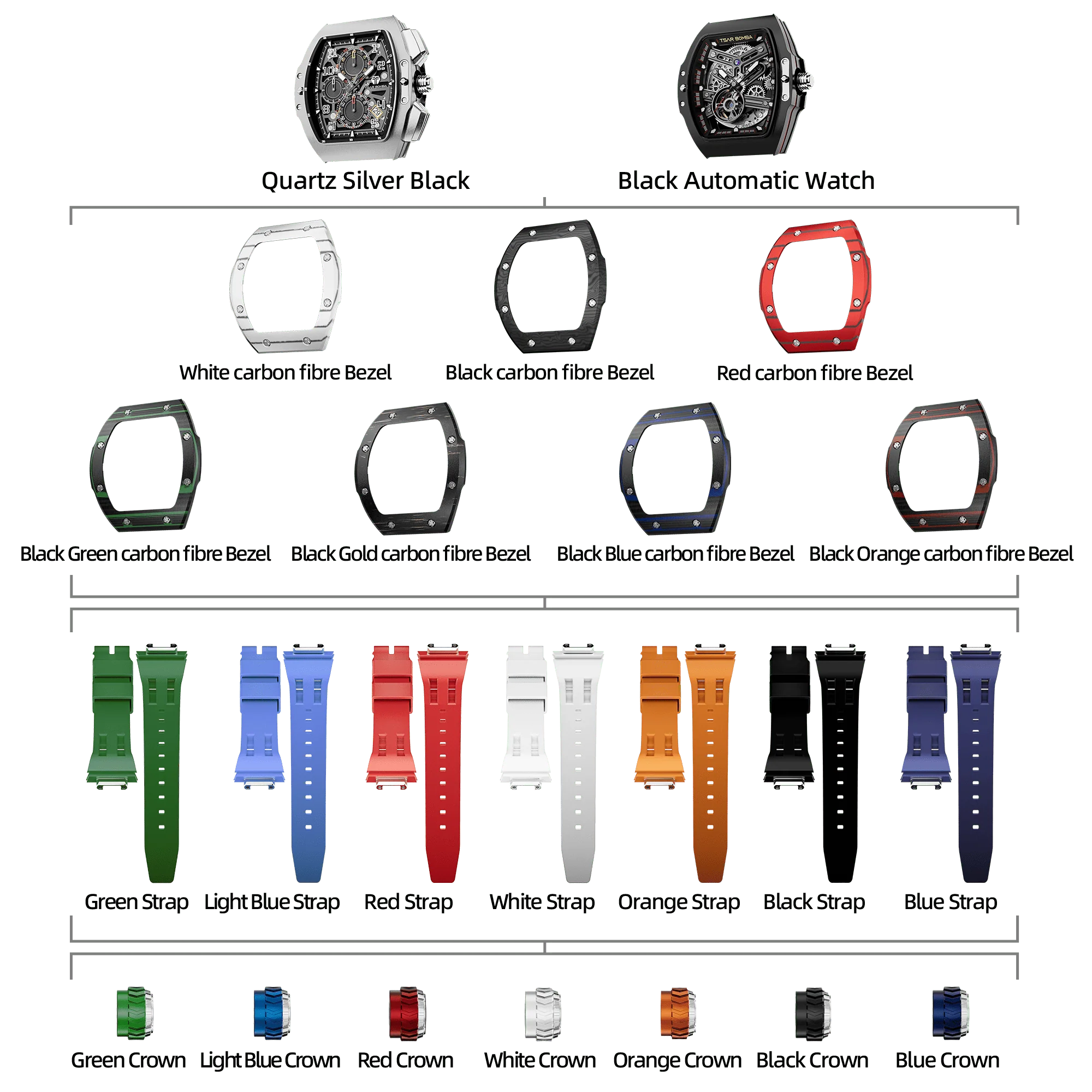 Atomic-Interchangeable Calendar Watch Combo (7-in-1) - Image 12