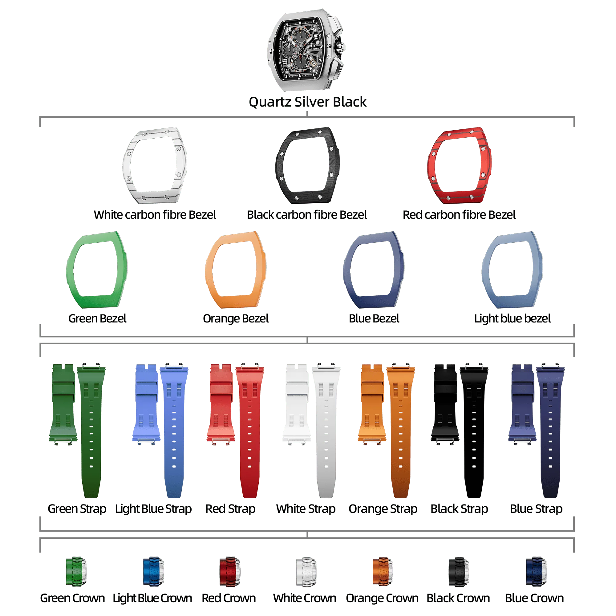 Atomic-Interchangeable Calendar Watch Combo (7-in-1) - Image 14