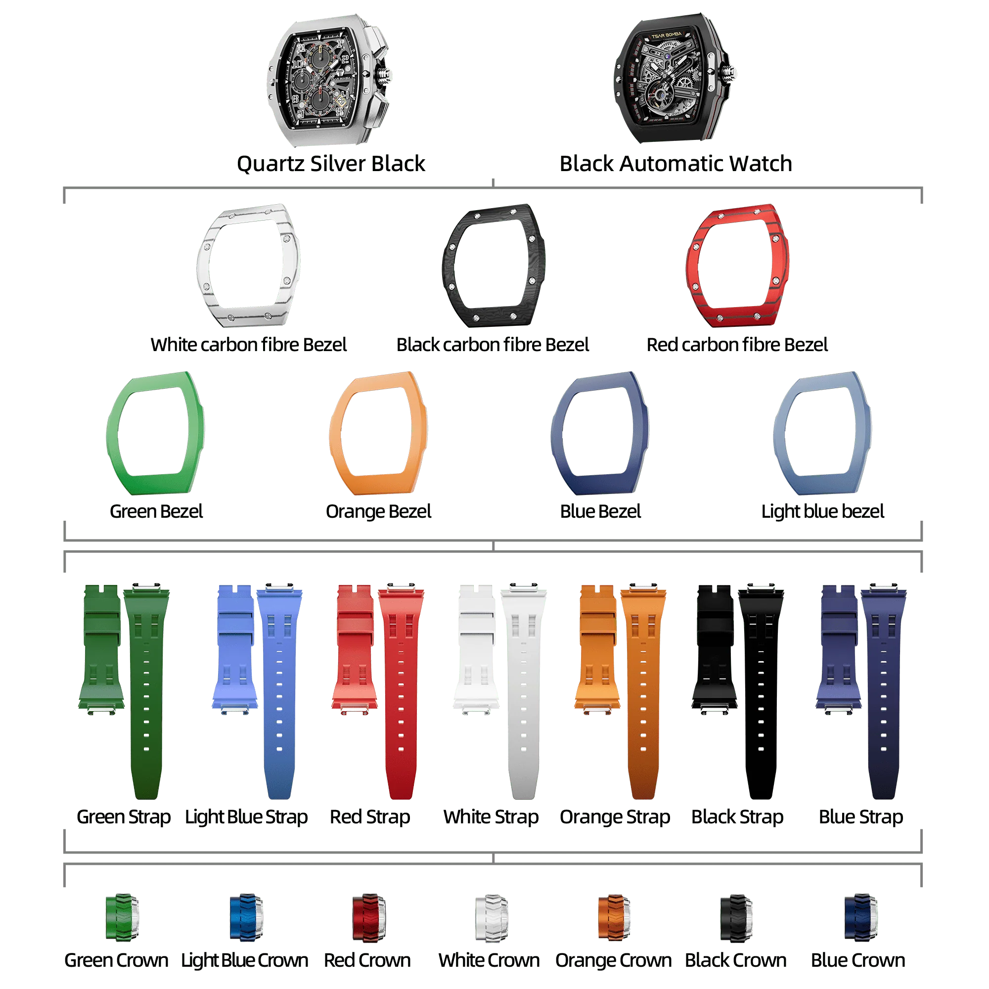 Atomic-Interchangeable Calendar Watch Combo (7-in-1) - Image 16