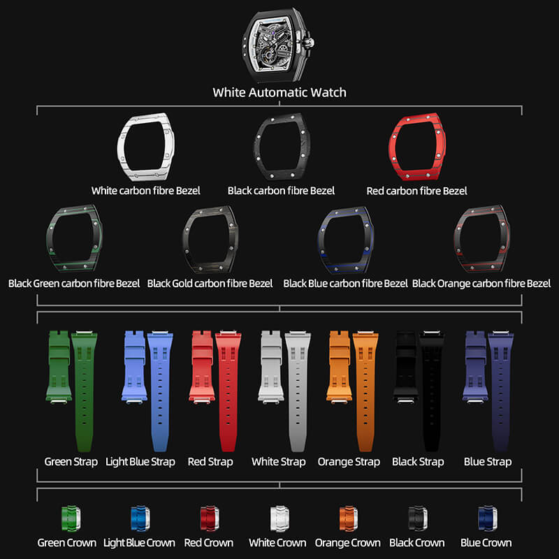 Atomic-Interchangeable Automatic Watch Combo Carbon Fiber - Image 4