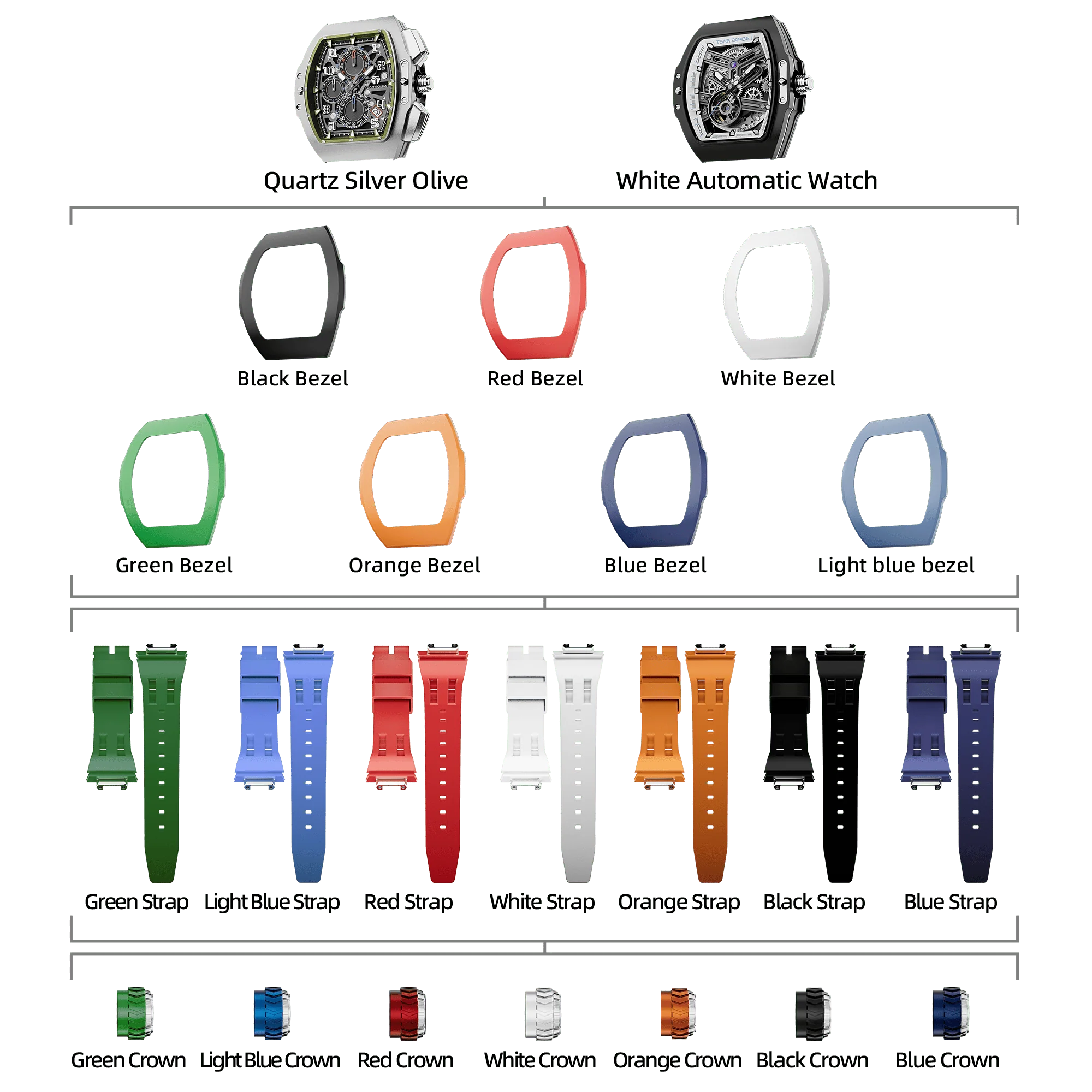 Atomic-Interchangeable Automatic Watch Combo (7-in-1) - Image 8